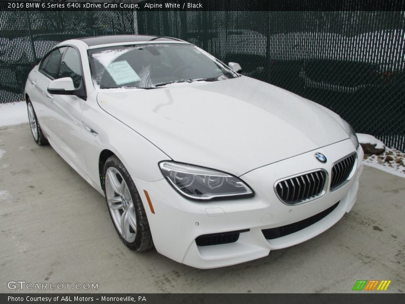 Alpine White / Black 2016 BMW 6 Series 640i xDrive Gran Coupe