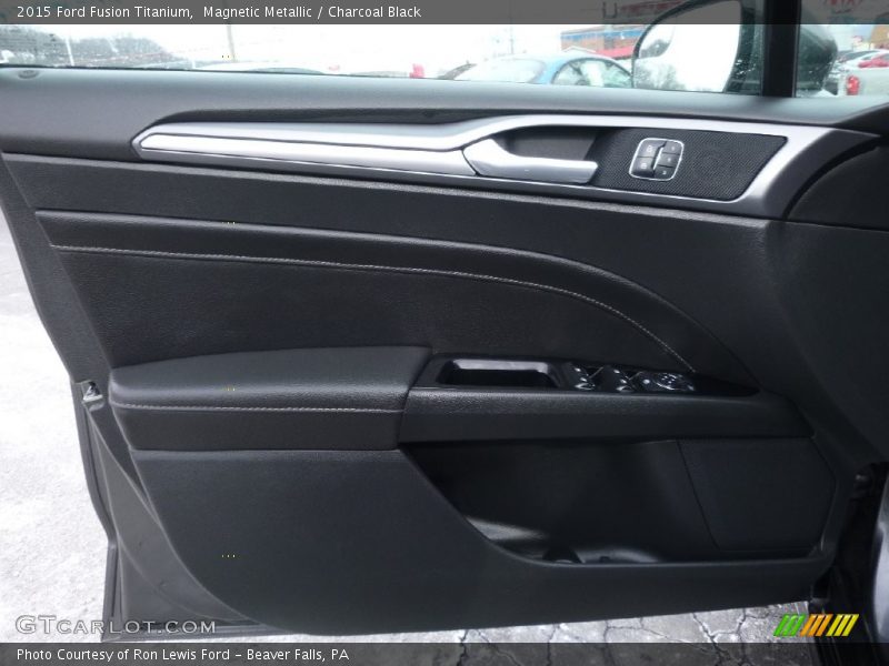 Magnetic Metallic / Charcoal Black 2015 Ford Fusion Titanium