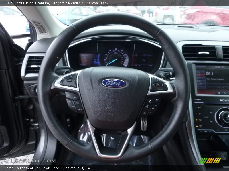 Magnetic Metallic / Charcoal Black 2015 Ford Fusion Titanium