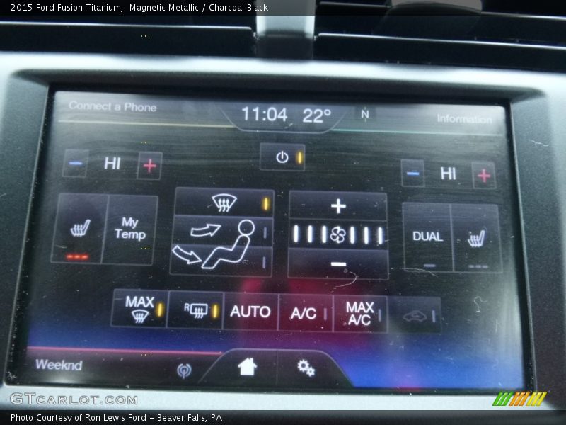 Magnetic Metallic / Charcoal Black 2015 Ford Fusion Titanium