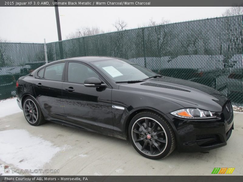 Ultimate Black Metallic / Warm Charcoal/Warm Charcoal 2015 Jaguar XF 3.0 AWD