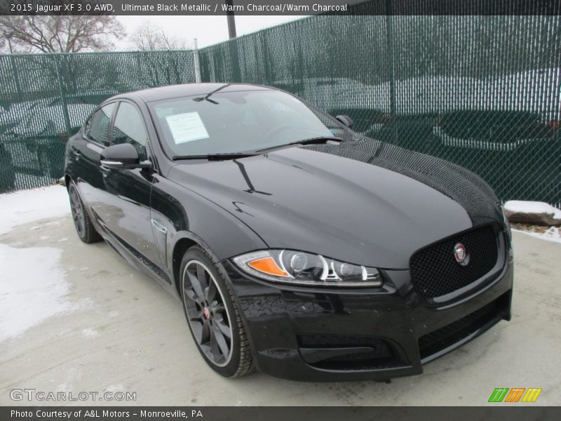 Ultimate Black Metallic / Warm Charcoal/Warm Charcoal 2015 Jaguar XF 3.0 AWD