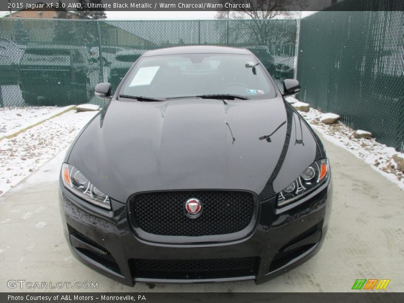 Ultimate Black Metallic / Warm Charcoal/Warm Charcoal 2015 Jaguar XF 3.0 AWD