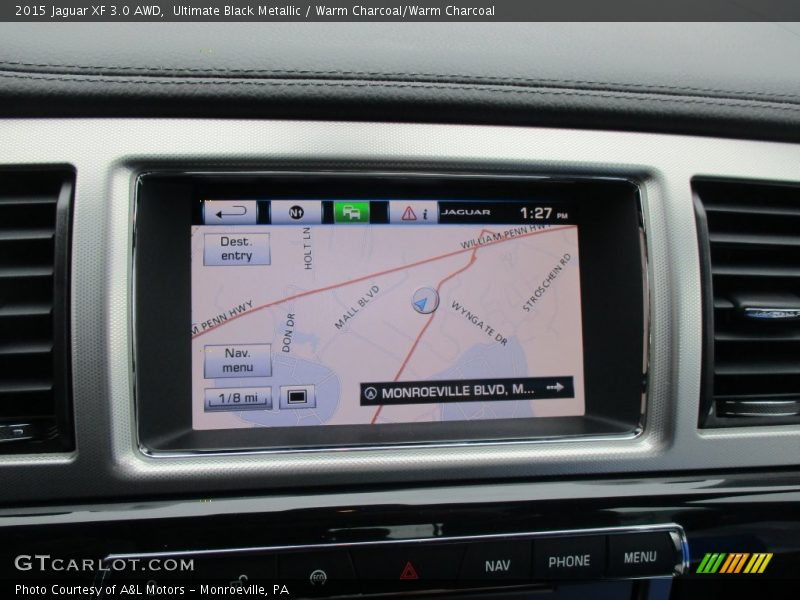 Ultimate Black Metallic / Warm Charcoal/Warm Charcoal 2015 Jaguar XF 3.0 AWD