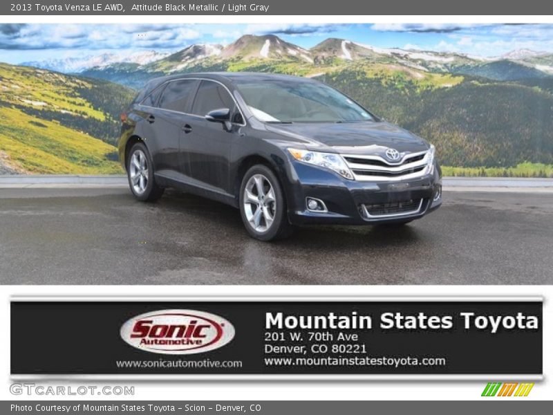 Attitude Black Metallic / Light Gray 2013 Toyota Venza LE AWD