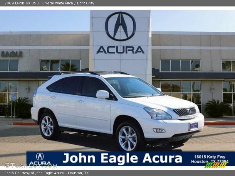Crystal White Mica / Light Gray 2009 Lexus RX 350