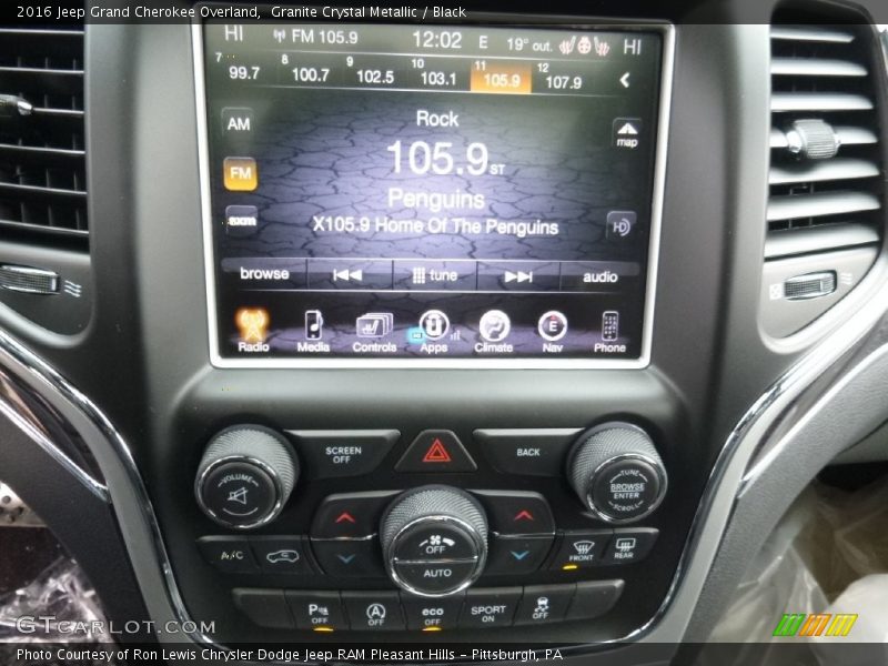 Granite Crystal Metallic / Black 2016 Jeep Grand Cherokee Overland