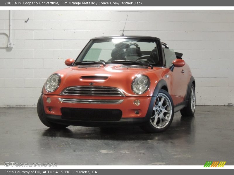 Hot Orange Metallic / Space Grey/Panther Black 2005 Mini Cooper S Convertible