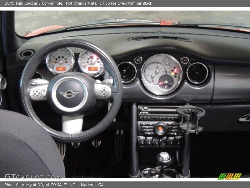 Hot Orange Metallic / Space Grey/Panther Black 2005 Mini Cooper S Convertible