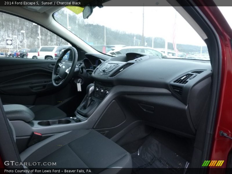 Sunset / Charcoal Black 2014 Ford Escape S
