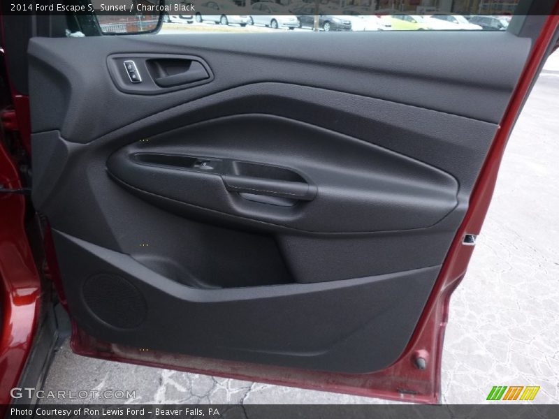 Sunset / Charcoal Black 2014 Ford Escape S