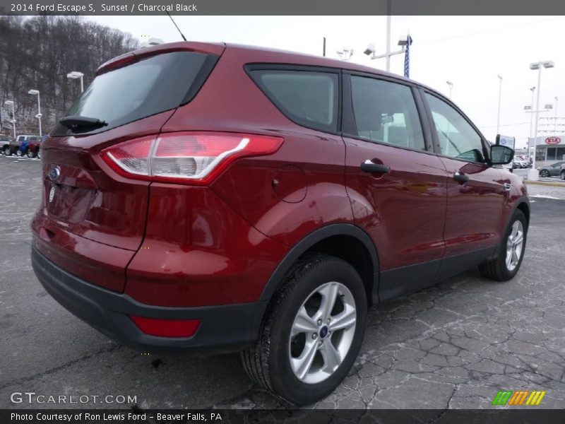 Sunset / Charcoal Black 2014 Ford Escape S