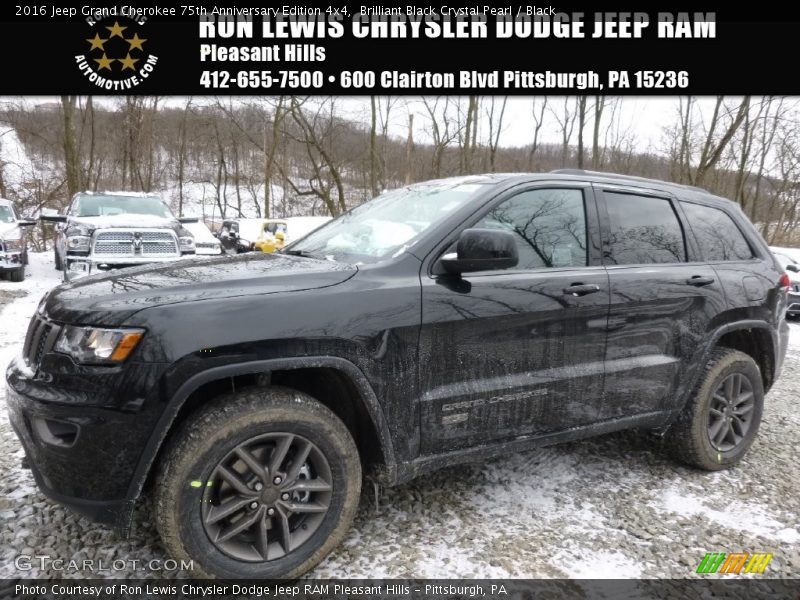 Brilliant Black Crystal Pearl / Black 2016 Jeep Grand Cherokee 75th Anniversary Edition 4x4