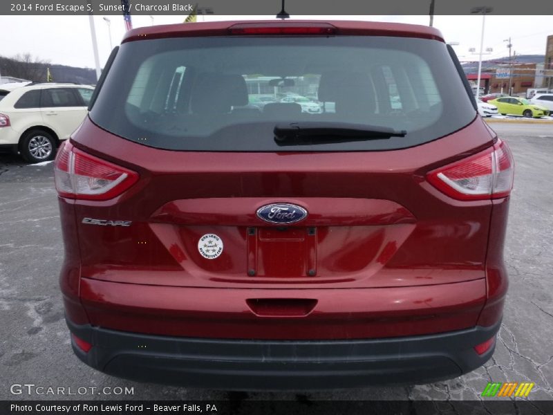 Sunset / Charcoal Black 2014 Ford Escape S