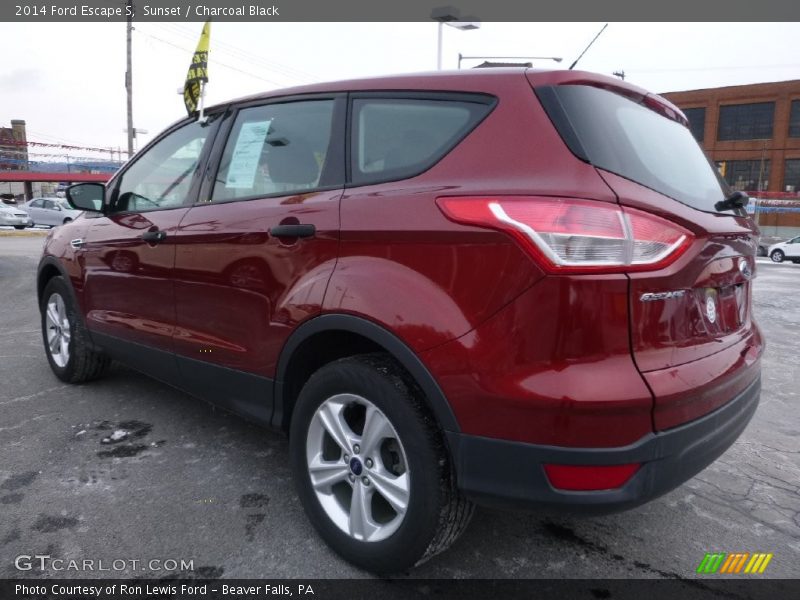 Sunset / Charcoal Black 2014 Ford Escape S