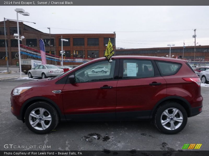 Sunset / Charcoal Black 2014 Ford Escape S
