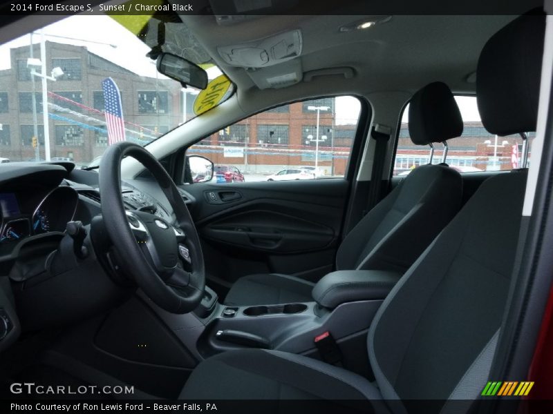 Sunset / Charcoal Black 2014 Ford Escape S