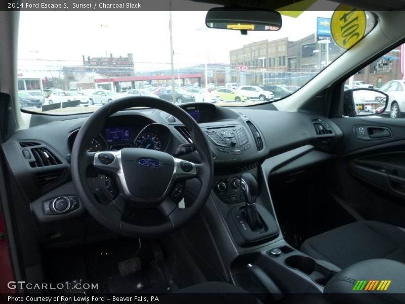 Sunset / Charcoal Black 2014 Ford Escape S