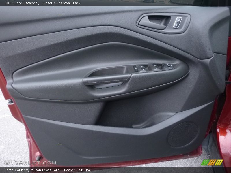 Sunset / Charcoal Black 2014 Ford Escape S