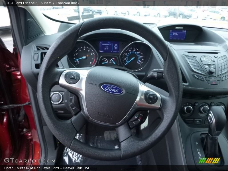 Sunset / Charcoal Black 2014 Ford Escape S