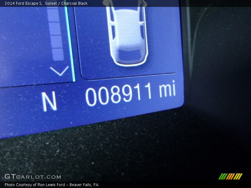 Sunset / Charcoal Black 2014 Ford Escape S