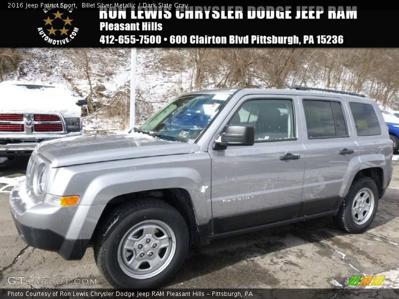 Billet Silver Metallic / Dark Slate Gray 2016 Jeep Patriot Sport