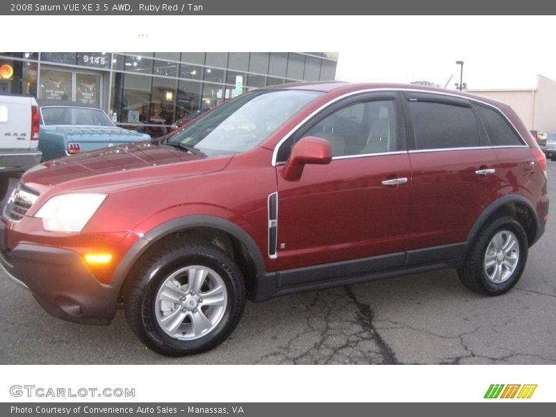 Ruby Red / Tan 2008 Saturn VUE XE 3.5 AWD