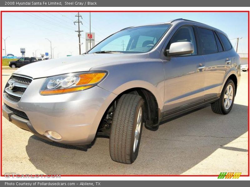 Steel Gray / Black 2008 Hyundai Santa Fe Limited
