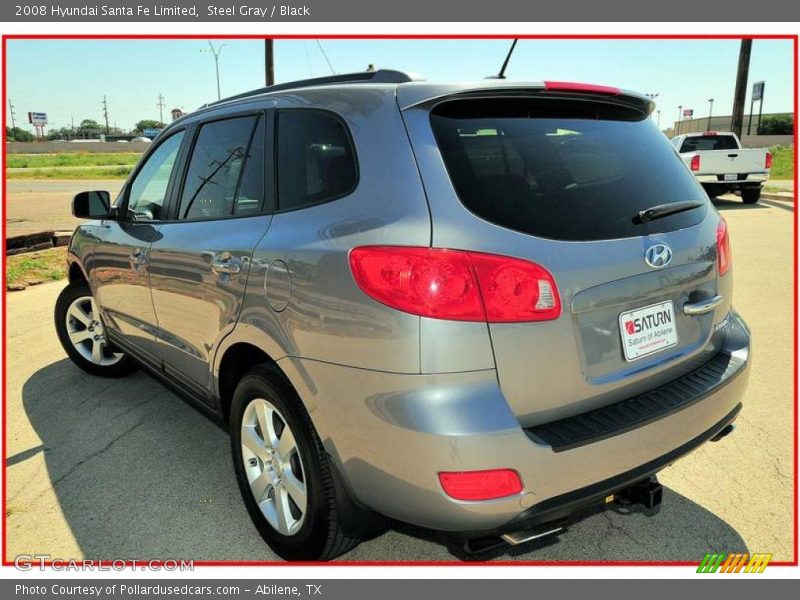Steel Gray / Black 2008 Hyundai Santa Fe Limited
