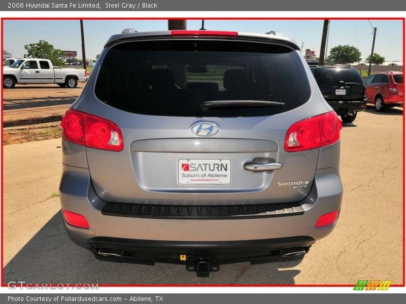 Steel Gray / Black 2008 Hyundai Santa Fe Limited