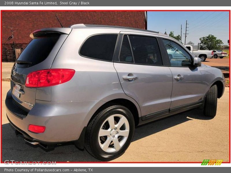 Steel Gray / Black 2008 Hyundai Santa Fe Limited