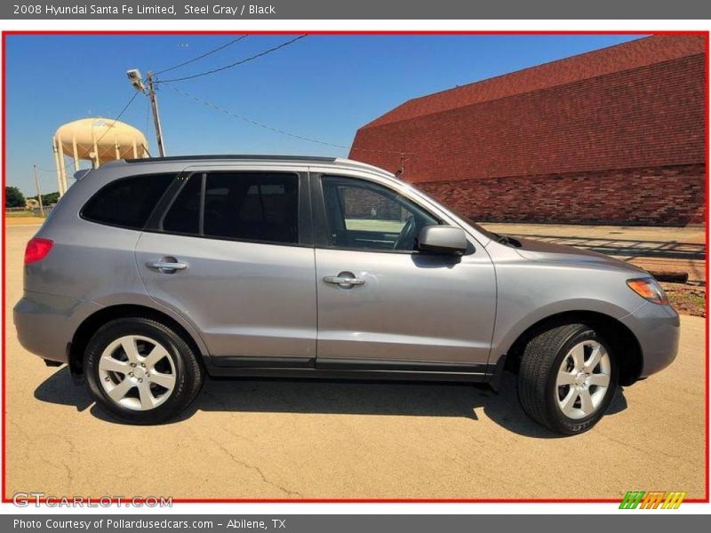 Steel Gray / Black 2008 Hyundai Santa Fe Limited