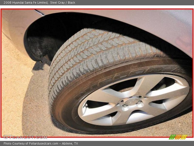 Steel Gray / Black 2008 Hyundai Santa Fe Limited