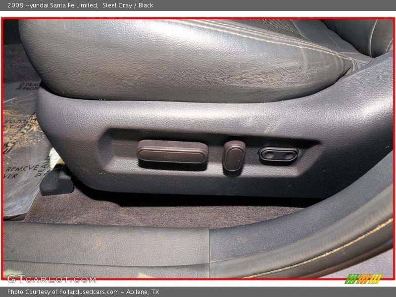 Steel Gray / Black 2008 Hyundai Santa Fe Limited