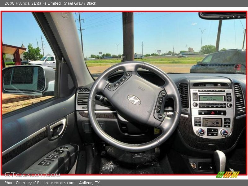 Steel Gray / Black 2008 Hyundai Santa Fe Limited
