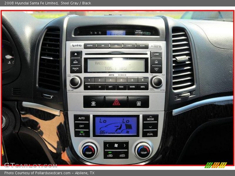 Steel Gray / Black 2008 Hyundai Santa Fe Limited