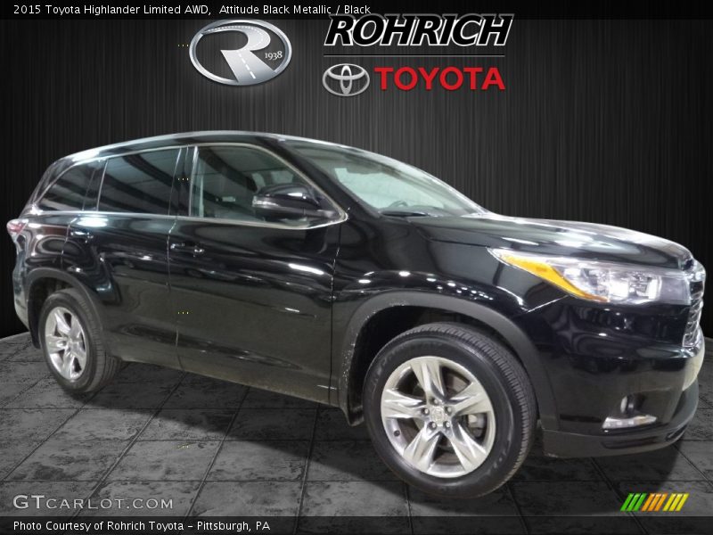 Attitude Black Metallic / Black 2015 Toyota Highlander Limited AWD