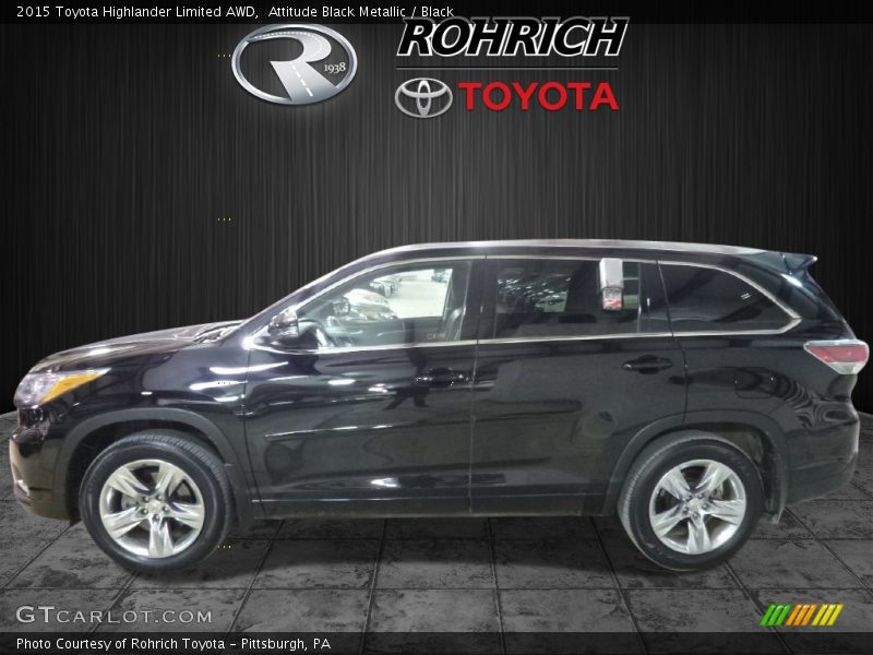 Attitude Black Metallic / Black 2015 Toyota Highlander Limited AWD