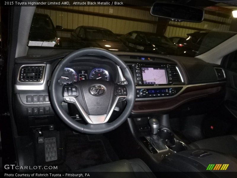 Attitude Black Metallic / Black 2015 Toyota Highlander Limited AWD