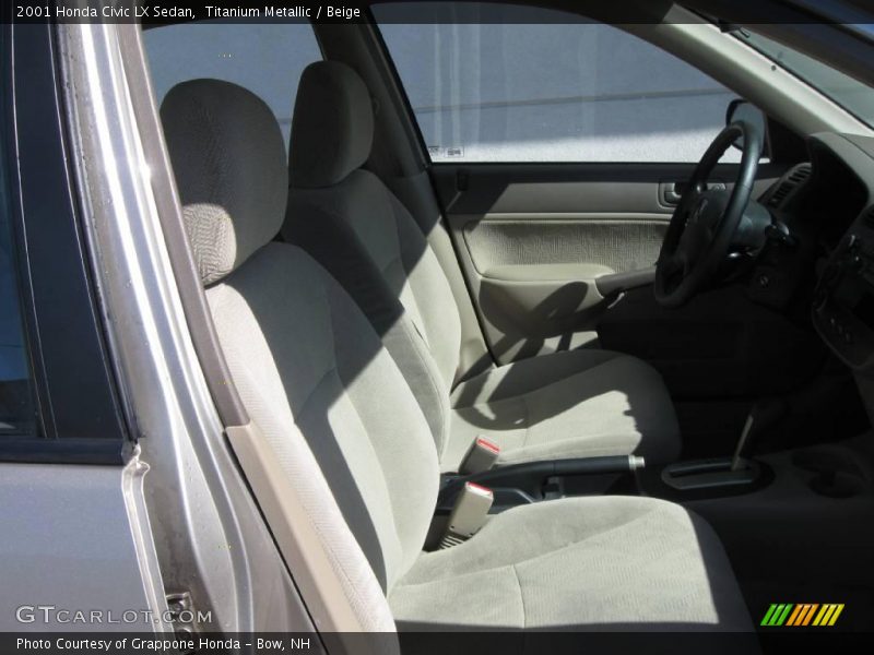 Titanium Metallic / Beige 2001 Honda Civic LX Sedan