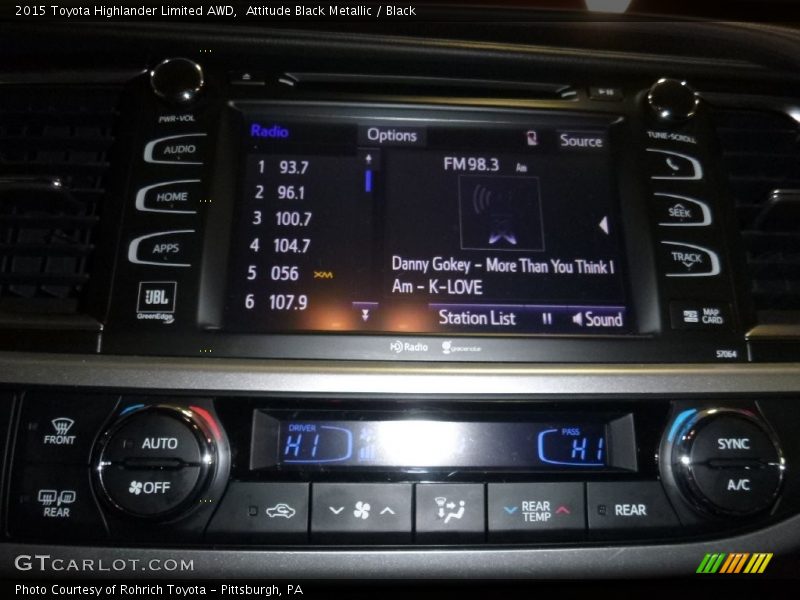 Attitude Black Metallic / Black 2015 Toyota Highlander Limited AWD