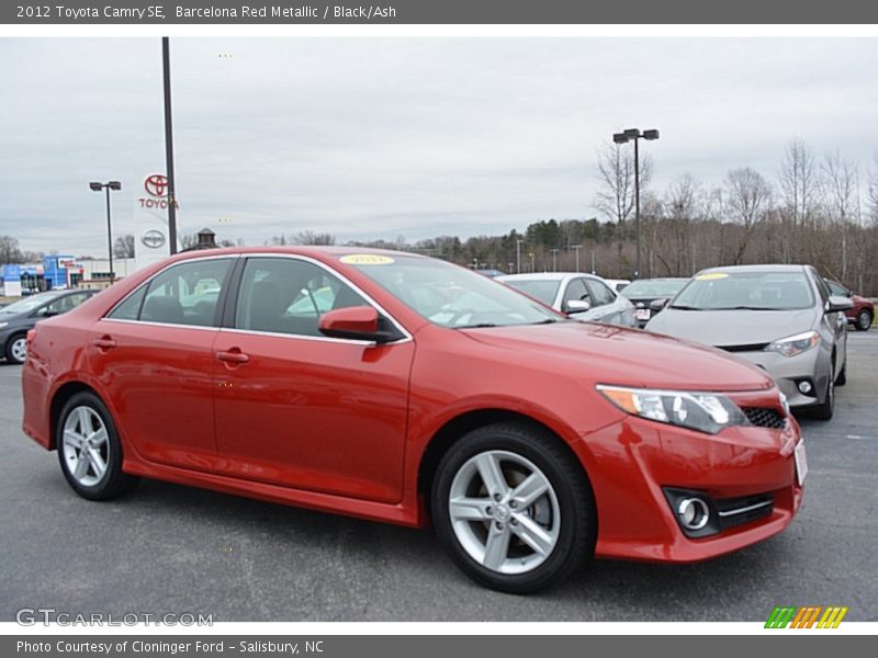 Barcelona Red Metallic / Black/Ash 2012 Toyota Camry SE