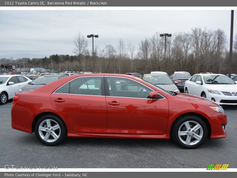 Barcelona Red Metallic / Black/Ash 2012 Toyota Camry SE
