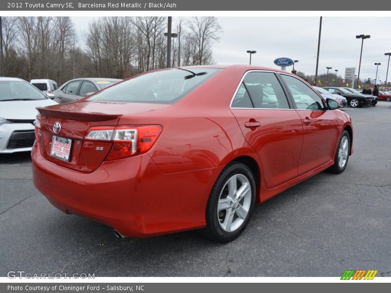 Barcelona Red Metallic / Black/Ash 2012 Toyota Camry SE