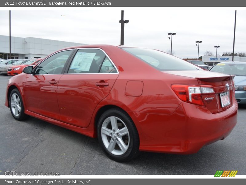 Barcelona Red Metallic / Black/Ash 2012 Toyota Camry SE