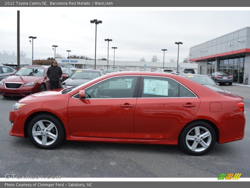 Barcelona Red Metallic / Black/Ash 2012 Toyota Camry SE
