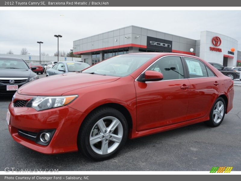 Barcelona Red Metallic / Black/Ash 2012 Toyota Camry SE
