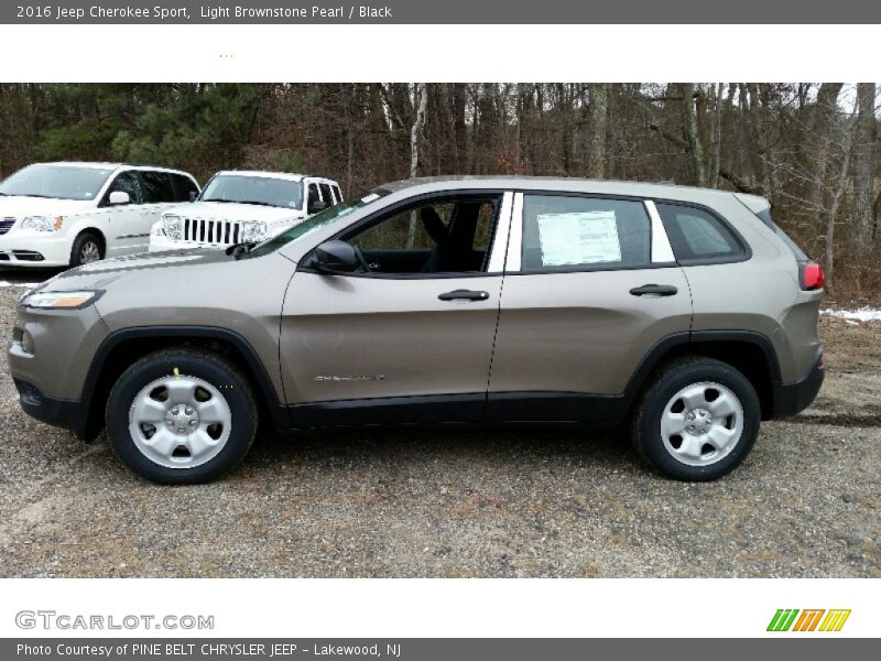 Light Brownstone Pearl / Black 2016 Jeep Cherokee Sport