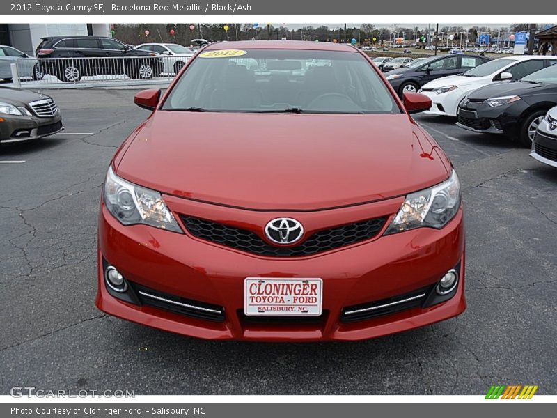 Barcelona Red Metallic / Black/Ash 2012 Toyota Camry SE