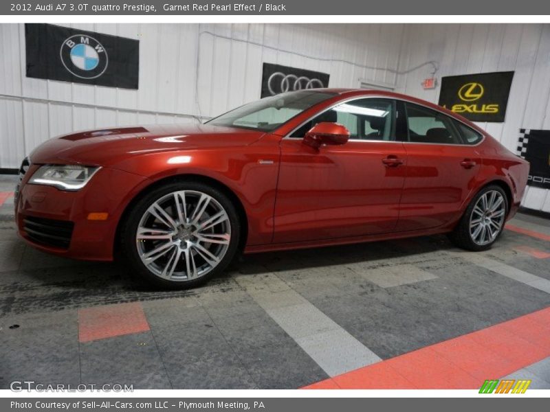 Garnet Red Pearl Effect / Black 2012 Audi A7 3.0T quattro Prestige